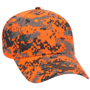 Digital Camouflage Cotton Blend Twill Six Panel Low Profile Baseball Cap