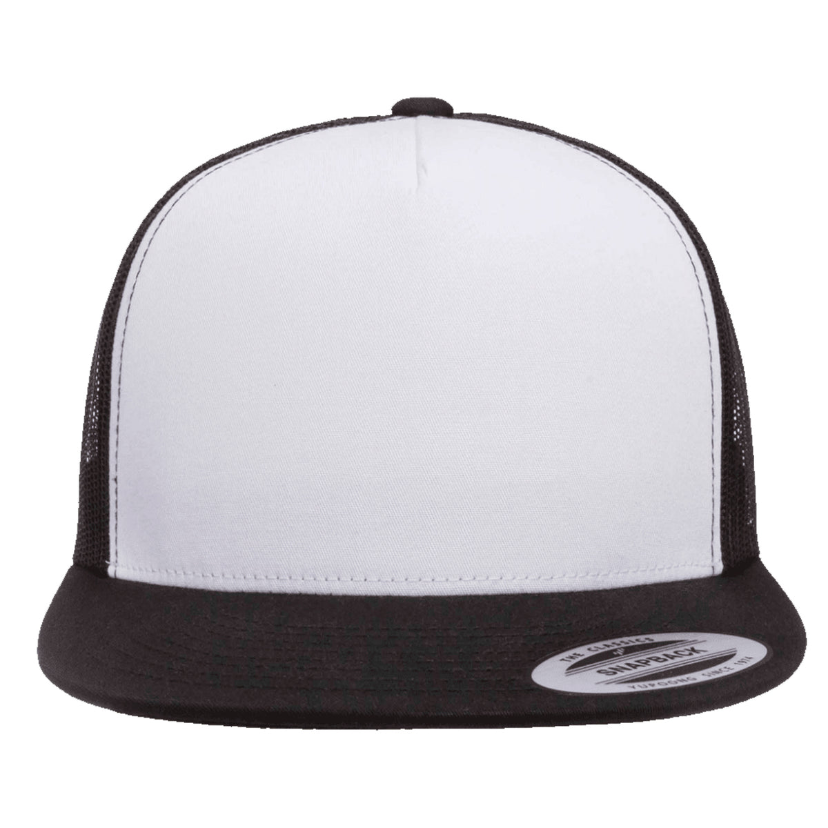 Flexfit Yupoong Adjustable Cap White Trucker Classic – Panel Front 2040USA