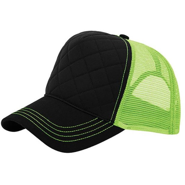 Fashion Quilted Trucker Hats 2 Tone