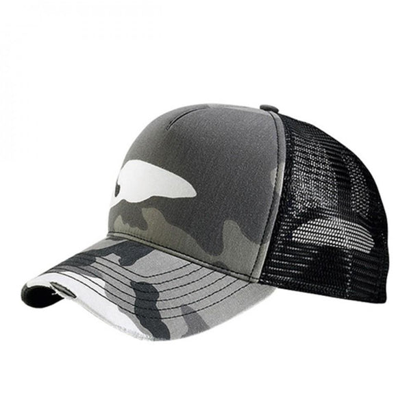 Summer Camouflage Distressed Mesh Trucker Washed Adjustable Cap