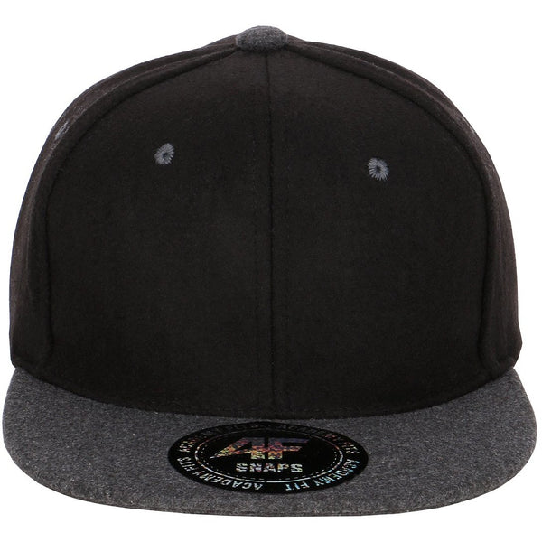 Classic Wool Flatbill with Leather Strapback