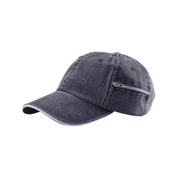 Low Profile Pigment Dyed With Zipper Side Pocket Hats
