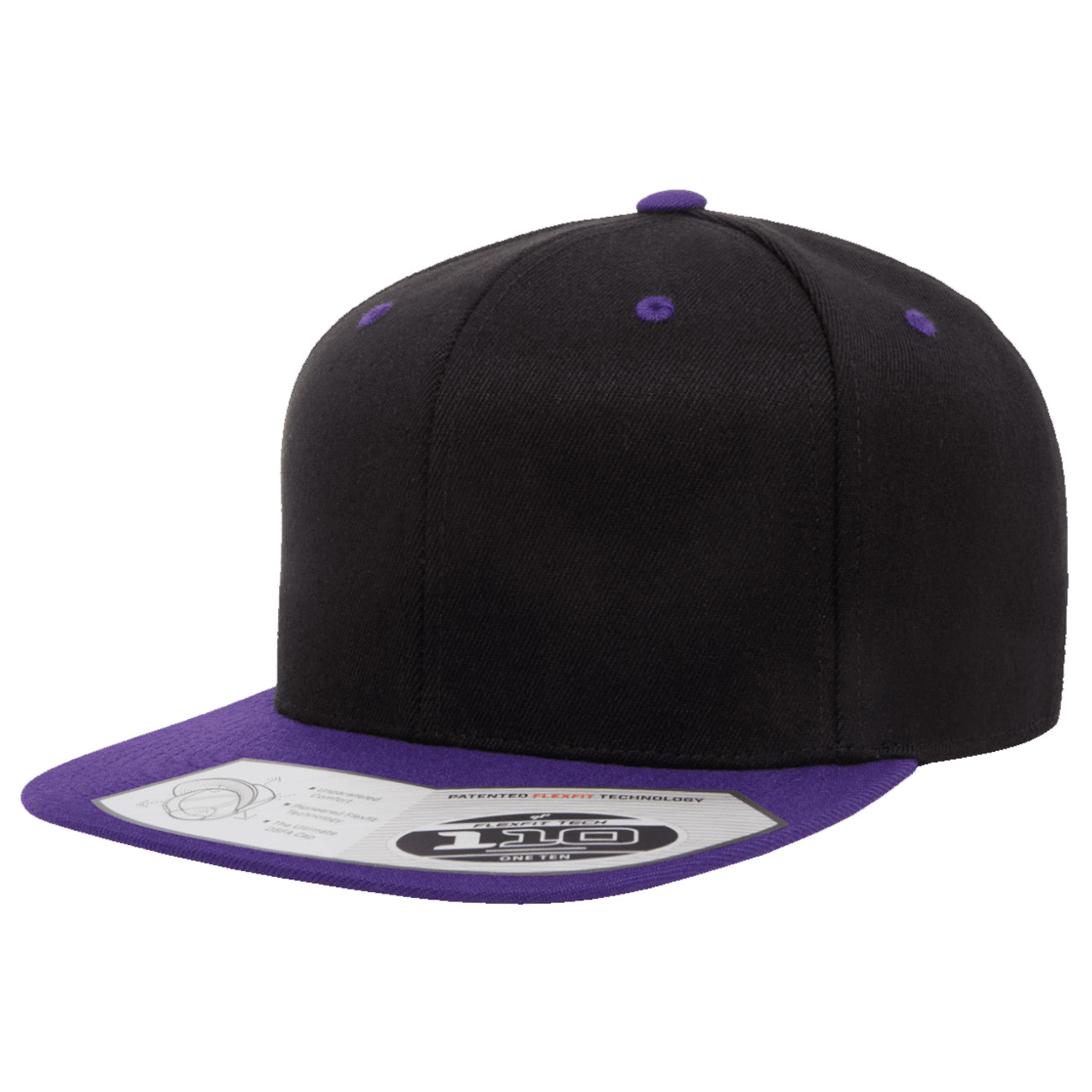Flexfit Blank Snapback - Black/Purple – Custom Lids Canada