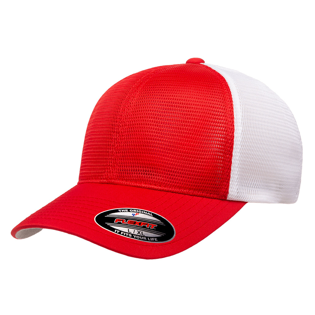 Flexfit Unstructured Two-Tone 6-Panel Omnimesh Cap w/ Permacurv