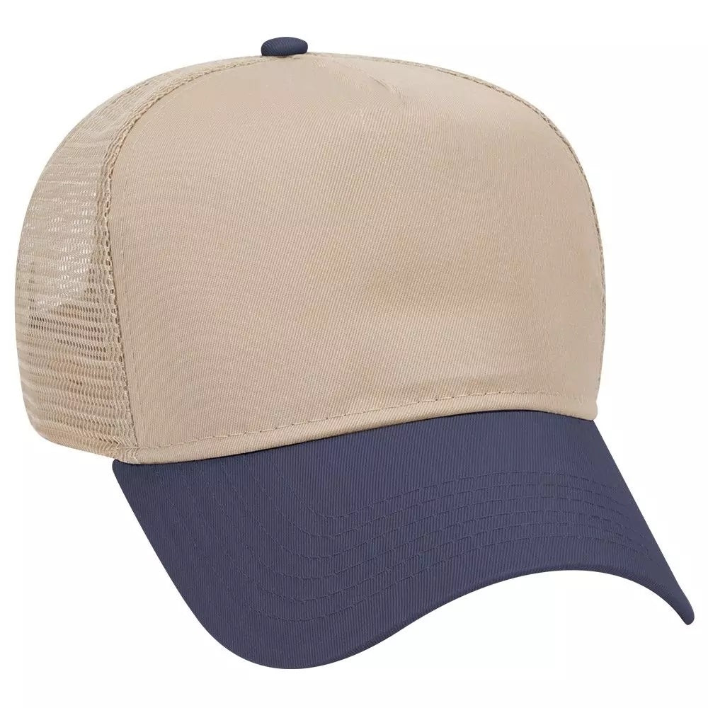 Muka 5 Panel Hats Structured Baseball Cap K-Frame Solid Cotton