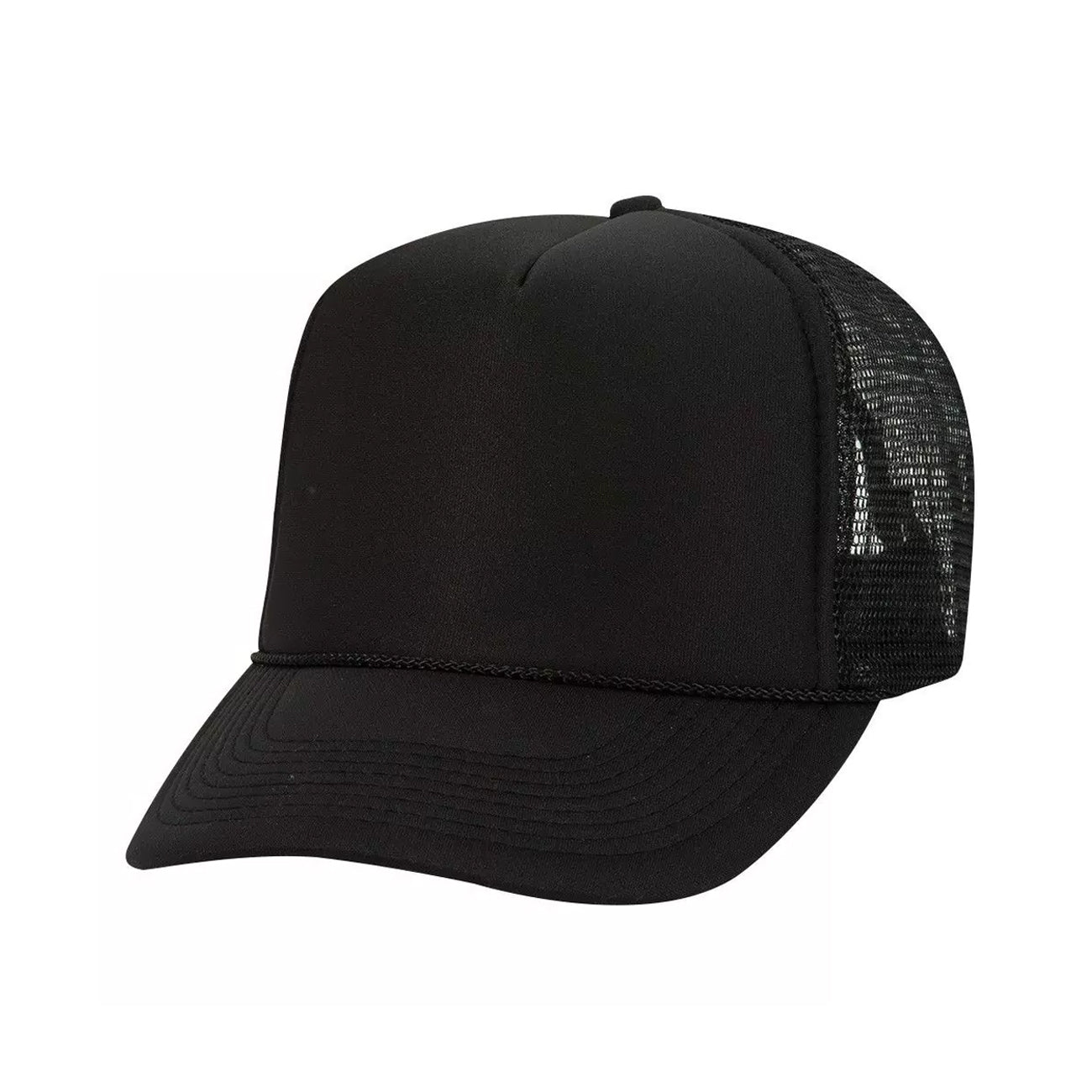 5 Panel High Crown Polyester Foam Front Mesh Back Trucker