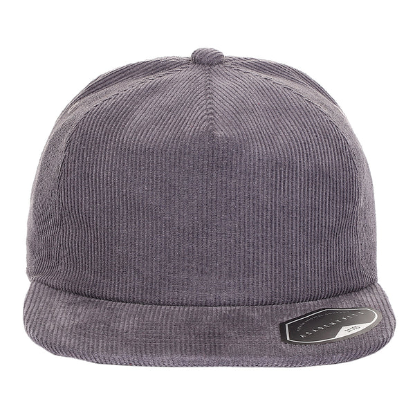 Corduroy Unstructured Flat Bill Adjustable Snapback Hat