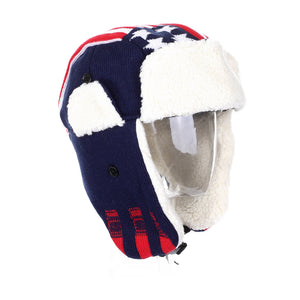 US Flag Winter Unisex Knit Trooper Hat