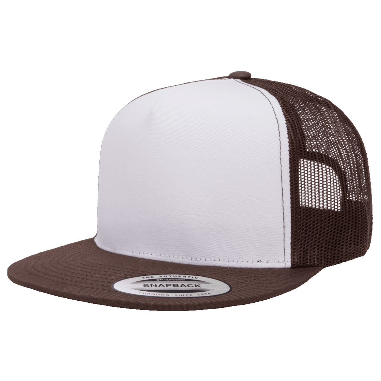 Flexfit Yupoong Classic White Front Panel Adjustable Trucker Cap