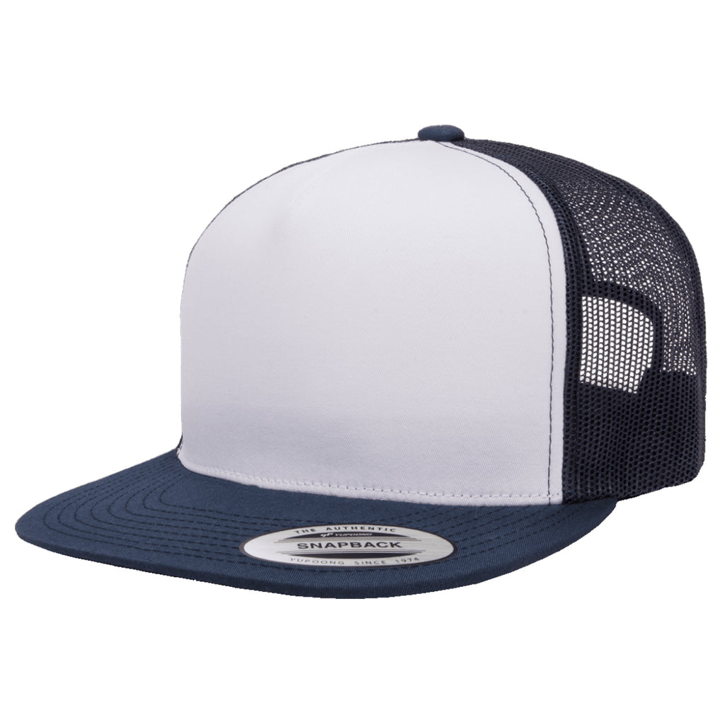 Front Panel White 2040USA Adjustable Trucker Flexfit Classic Cap Yupoong –