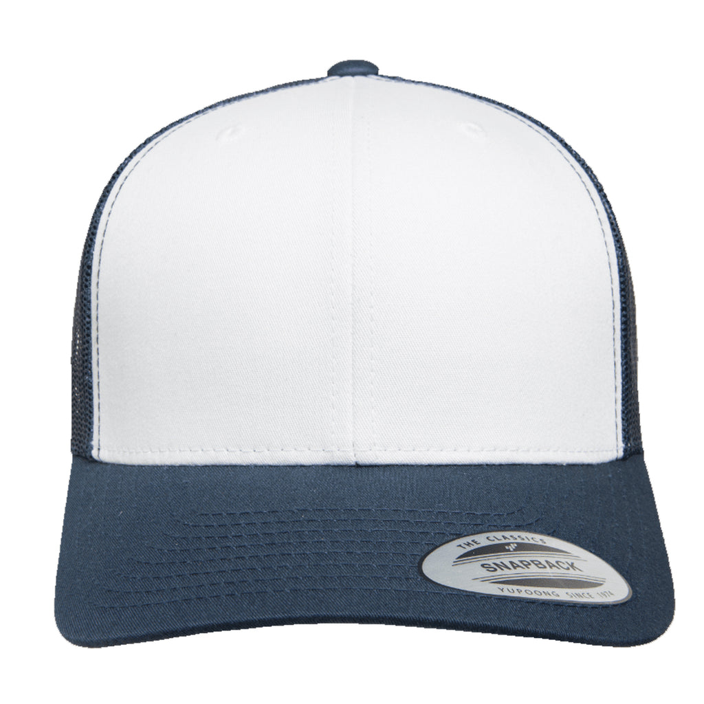 Yupoong Classics Retro visor. cap Trucker 2040USA Panel – w/ Front Caps White Cap panel Flat 6 Baseball | Wholesale