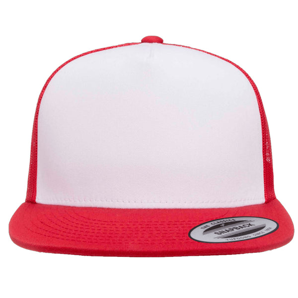 Flexfit Yupoong Classic White Front Panel Adjustable Trucker Cap