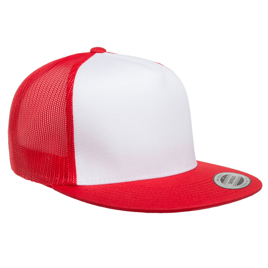 Trucker – White Yupoong Cap Front Panel Adjustable Classic Flexfit 2040USA