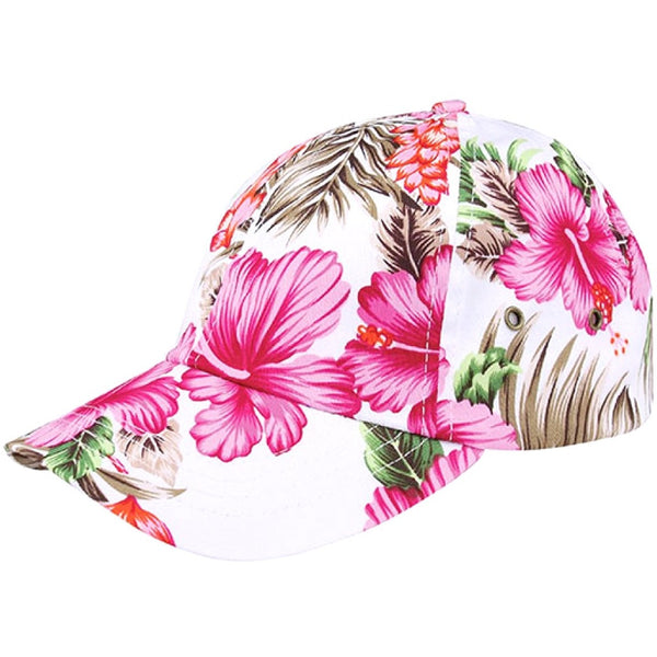 Floral Designed Low Profile Velcro Hat