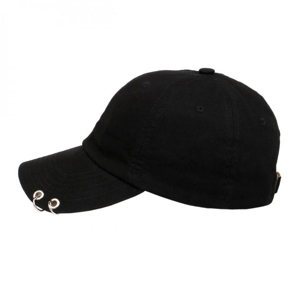 Grommet and Ring on Unstructured Dad Hat Strapback